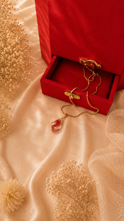 Forever Bloom Pendant – Preserved Flower Necklace