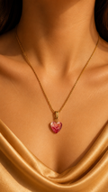 Forever Bloom Pendant – Heart shape Necklace
