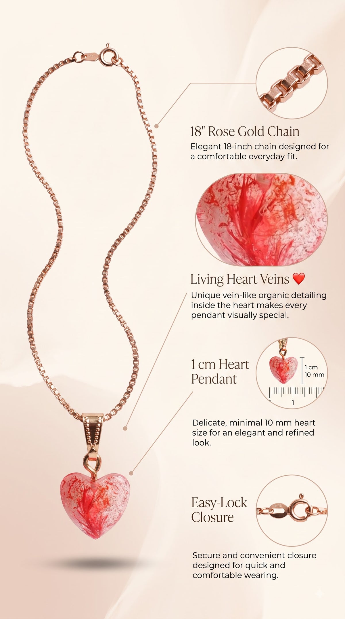 Living Heart Viens Pendant
